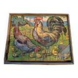 Set of ancient wooden cubes