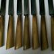 Set of 12 large knives and 11 horn and steel dessert knives