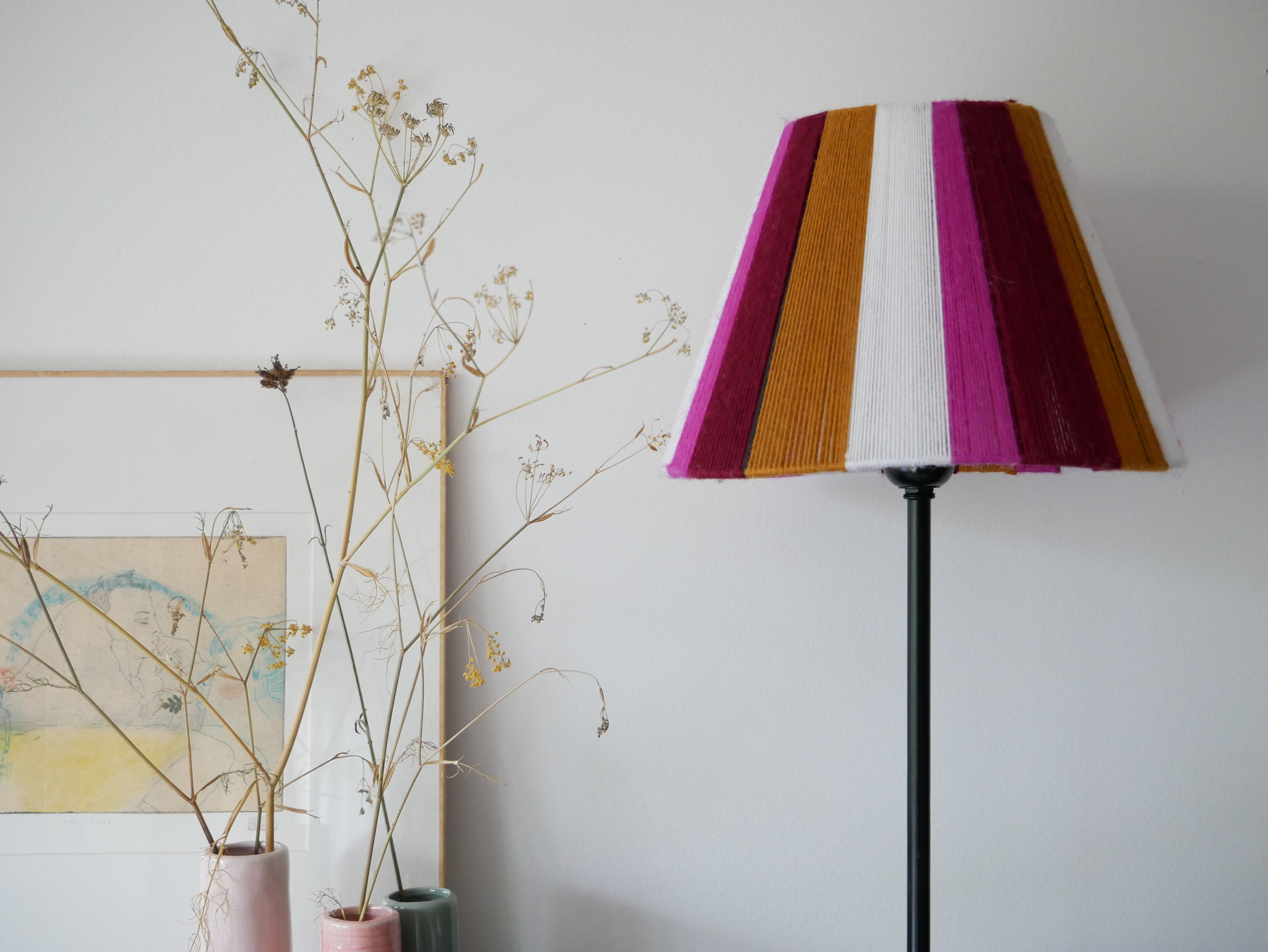 Lampshade model Irma - hand-woven lamps - Unique lampshade in woven yarn - woven suspension