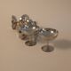 Set of 6 stainless steel cups