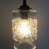 Chiseled glass suspension