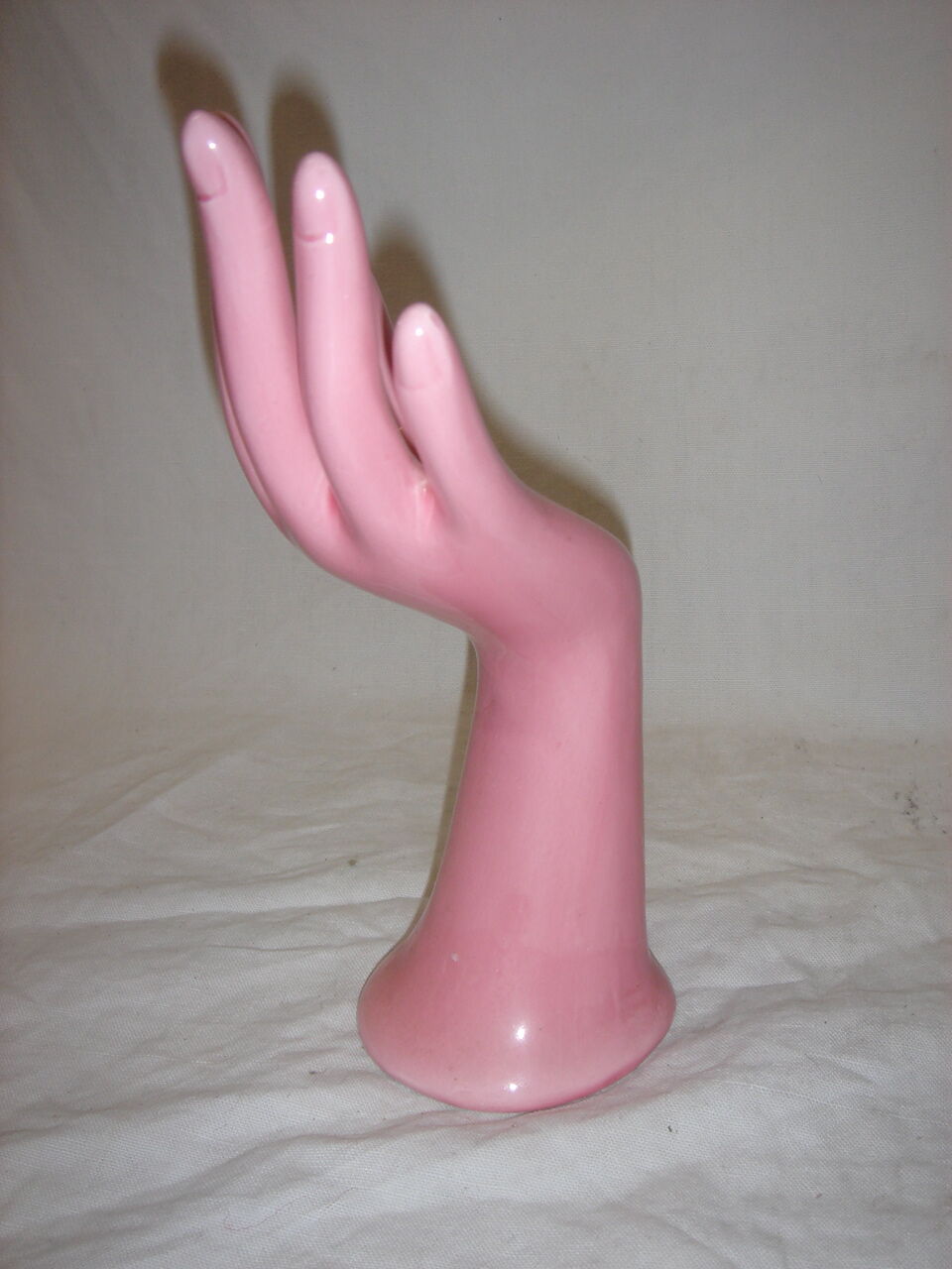 Hand baguier soliflore pink ceramic