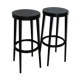 2 black baumann stools 785mm