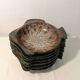 Set of 7 fish-shaped plates signed MARIUS GIUGE circa 1970