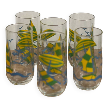 6 orangeade glasses
