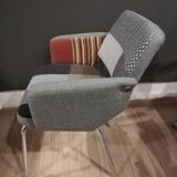 60s wool patchworks chair