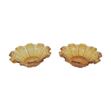 Set of two bowls/bohemia glass, 1950´s