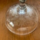 6 Mismatched Engraved Champagne Glasses