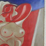 Tableau "Nude Cubist" HST signed Gleyse