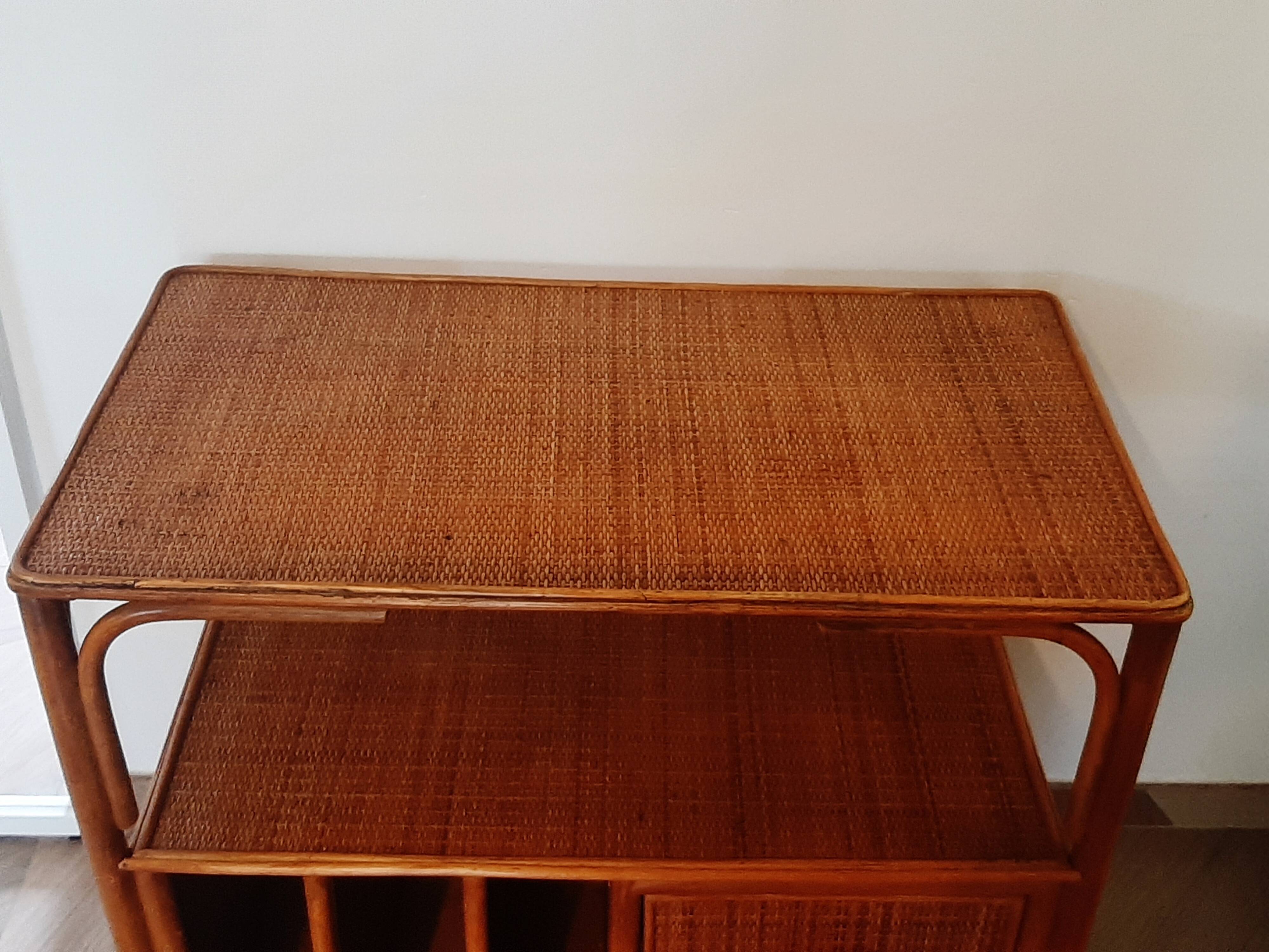 woven rattan chest of drawers - 2 drawers