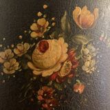 Napoleon III paper basket in leather imitation painted sheet metal