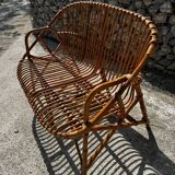 Vintage rattan sofa