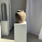 Borneo vase in brown terracotta (1) H35 D23