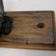 Wall coat rack hook wrought iron wood