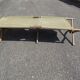 Khaki military camp bed