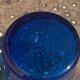 4 verres à whisky en verre souffle bleu cobalt