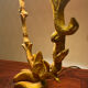 Lampe de table à deux bras en bronze doré par Georges Mathias for Fond