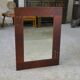 1950s modernist mahogany veneer mirror
