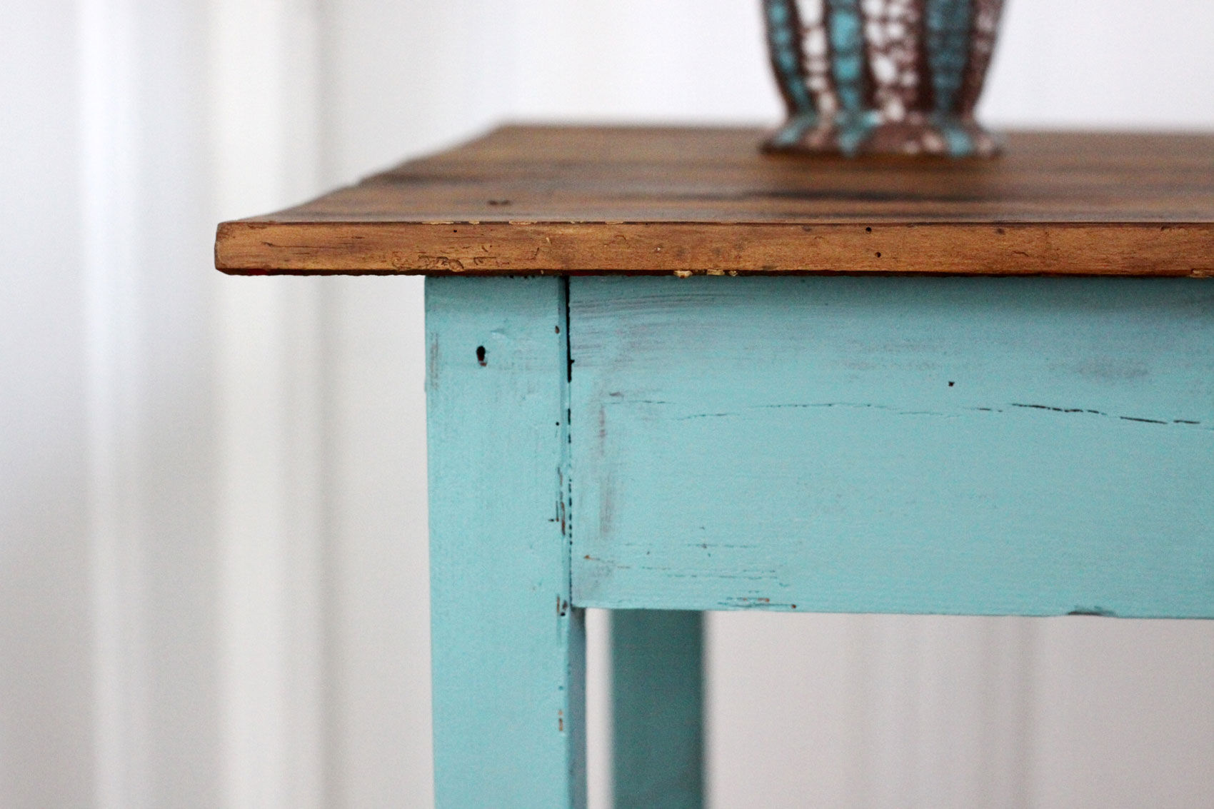 Patinoed wooden table