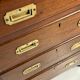 Campaign chest of drawers mahogany 19th century