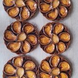 La Redoute x Selency set of 6 brown oyster plates
