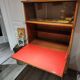 Vintage Scandinavian beech wood secretary