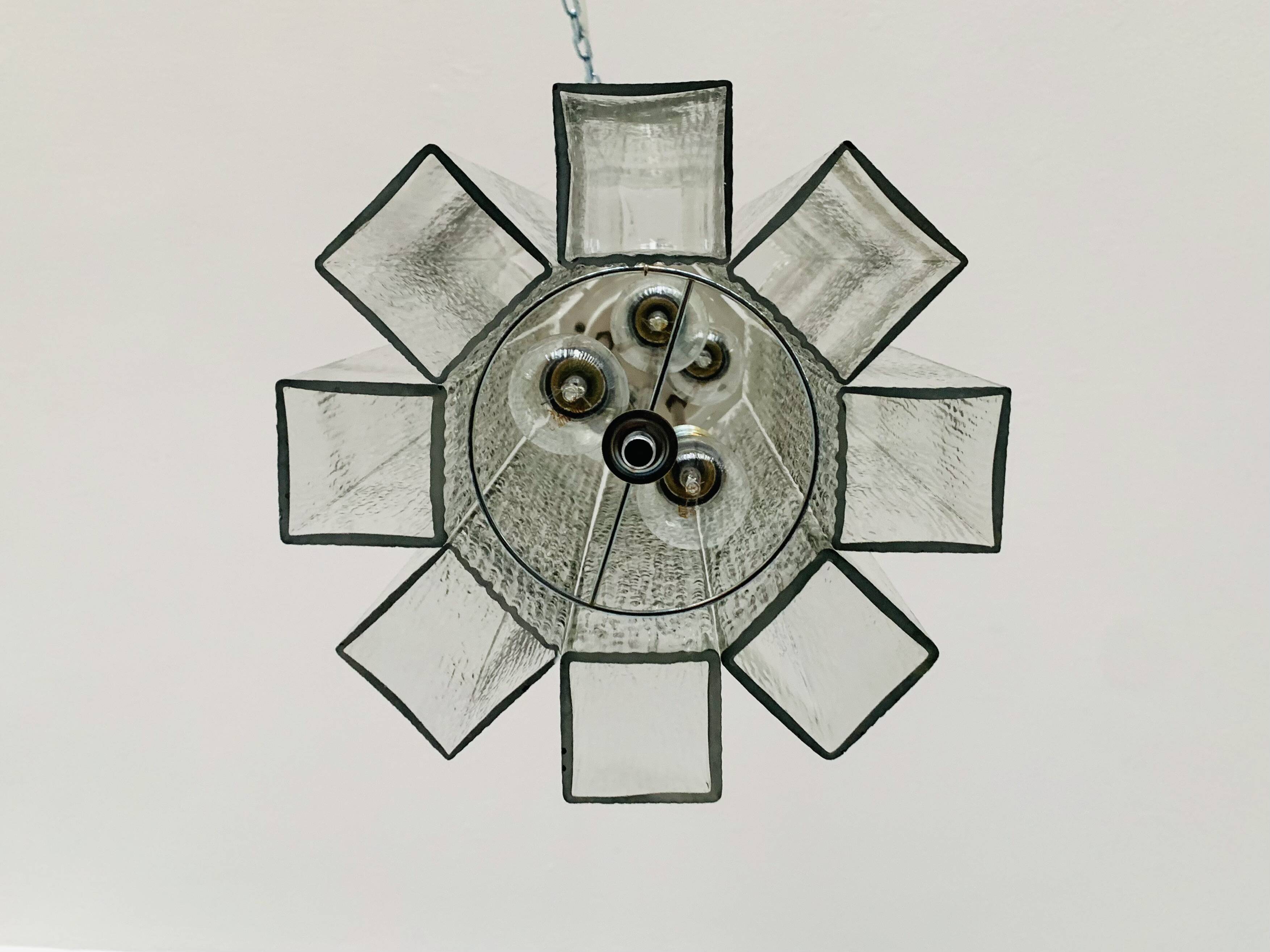 Large Crystal Glass Chandelier by Doria