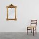 French rococo style richly sculpted gilted oak mirror, 19th century