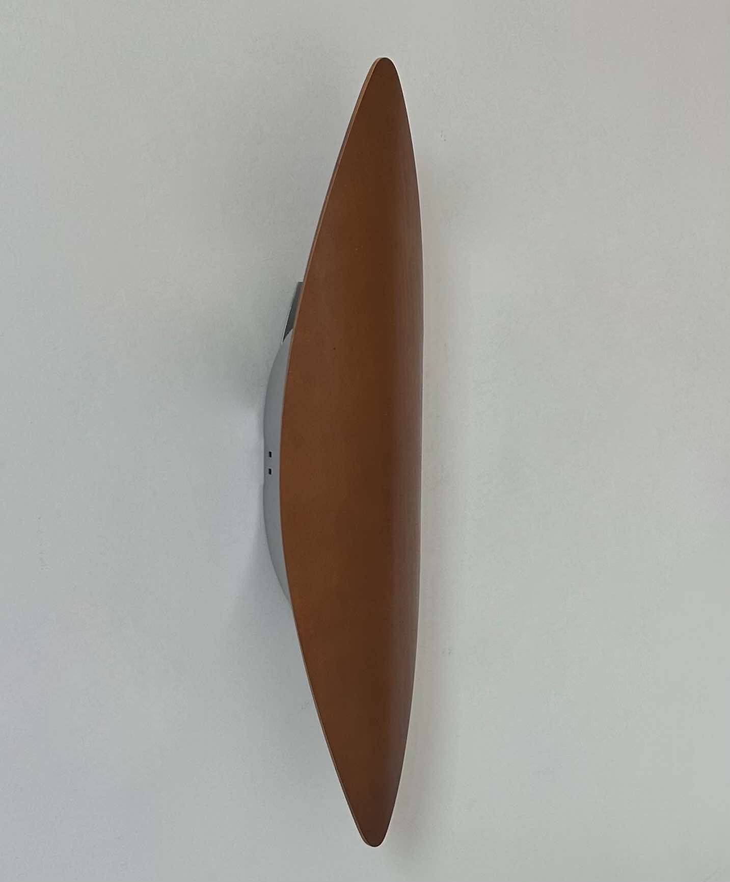 Applique vintage XL, bois thermoformé, France 1980