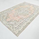 6x9 Turkish Apricot Oriental Vintage Rug, 180x289Cm