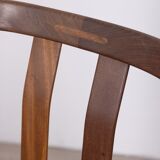 Pair of Vintage 60's Chairs in Teak Wood and Leather Danish Design