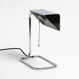 Large original 1980s chrome table lamp by Florian Schulz