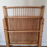 Bamboo and rattan folding chair