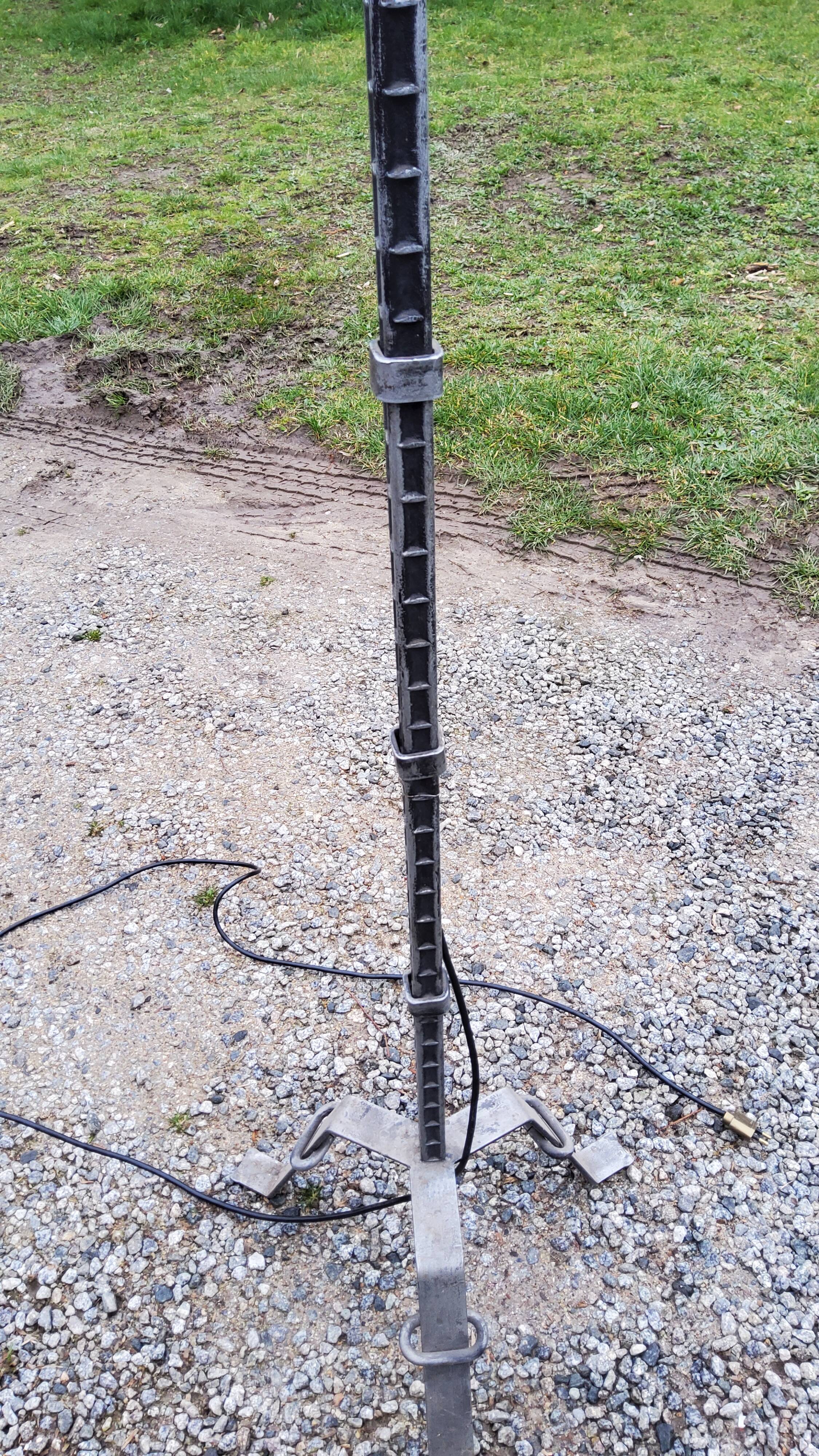 Brutalist iron lamppost of the 1960s