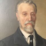 Portrait signed oil , date 19th ieme