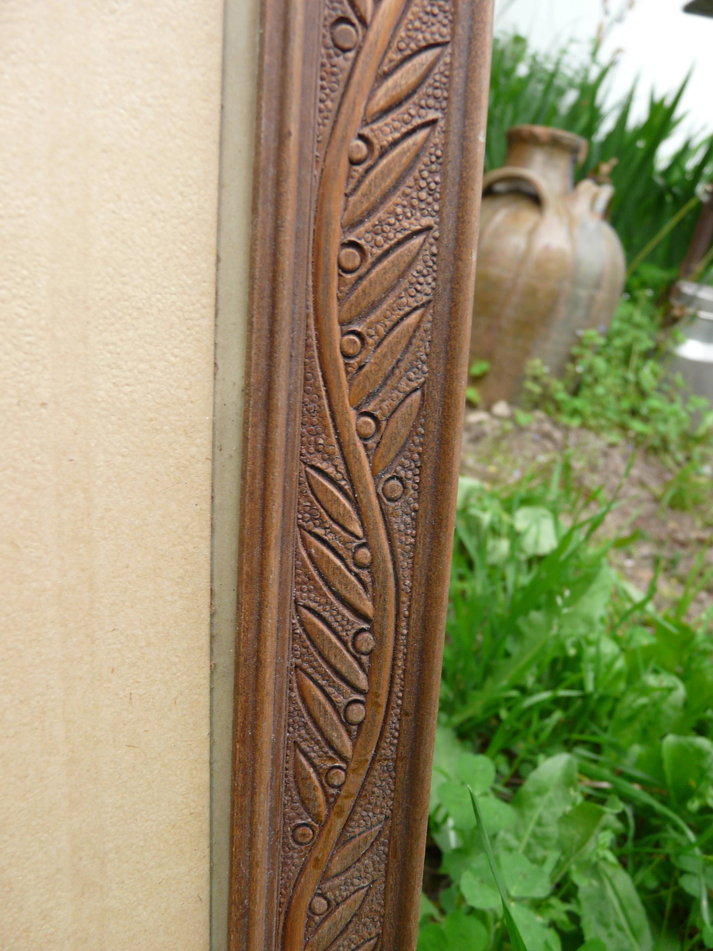 Pair of wooden frames with signed photos, 1923