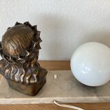 Lampe  bronze Christ signé L. Artaux