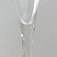 Suite of six colorless crystal champagne flutes