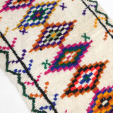 Moroccan Berber carpet azilal ecru with colorful patterns 172x105cm
