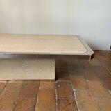 Coffee table and travertine
