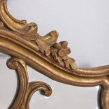EARLY 20TH CENTURY BAROQUE-STYLE GOLDEN WOODEN WALL MIRROR