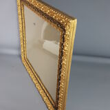 Old frame circa 1900, wood - gilded stucco with leaf - black laqué 53x45 cm leaf 42.5x35 cm SB