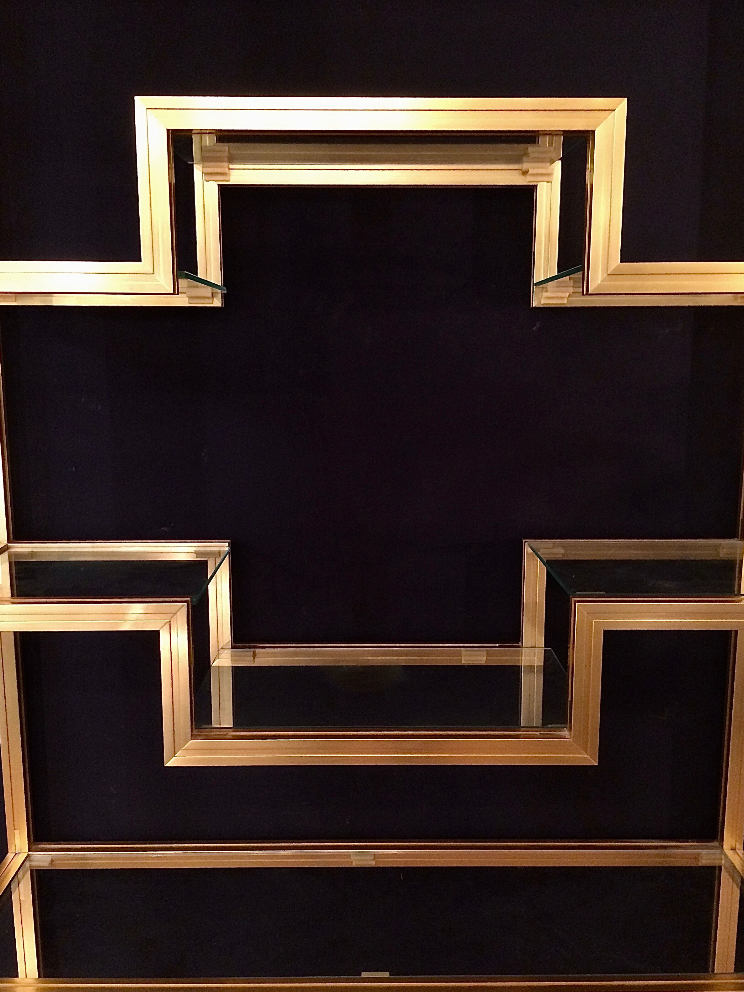 Golden brass floor Pierre Vandel, Paris circa 70