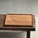 Rectangular solid teak platter with carved edges 33x24