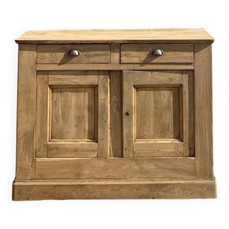 Old solid oak sideboard with 2 drawers