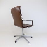 Rudolf Glatzel Leather Office Chair, Knoll