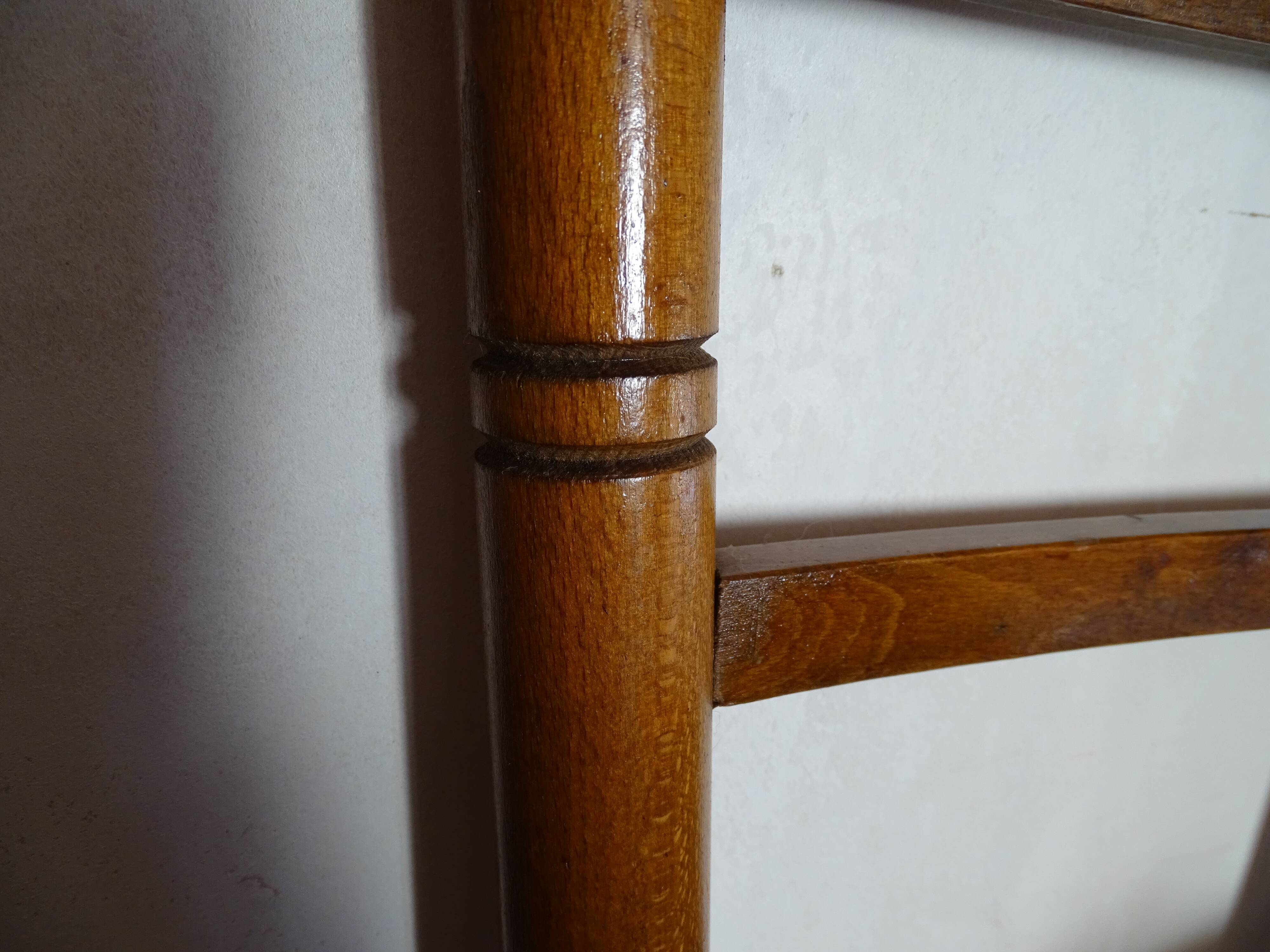Chaise bois paillée enfant vintage