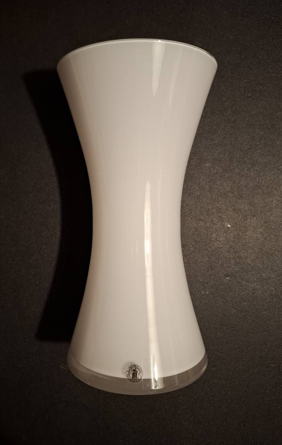 Contemporary handmade vase in opaline.