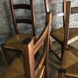 Set of 4 canned chairs