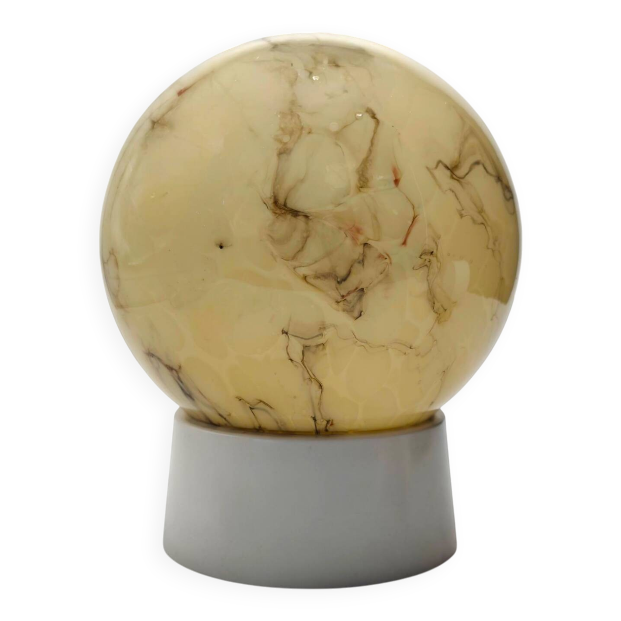 Vintage  Thabur Marble-Effect Globe Lamp – 1930-1950 - Netherlands